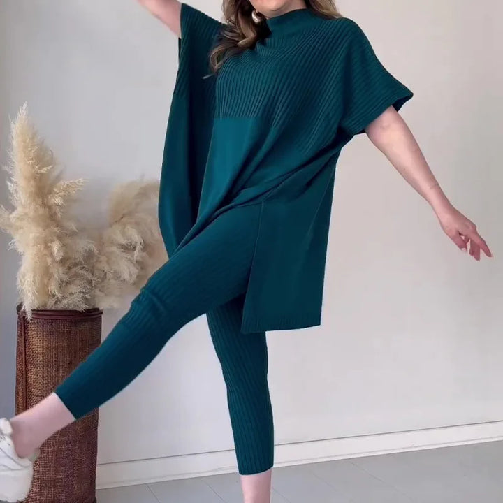 Levoire | Ensemble Deux Pièces En Tissu Doux Pour Femmes Bleu marine