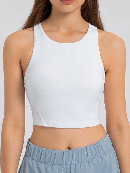 Levoire | T-shirt Sportif avec Soutien-Gorge Intégré et Style Élégant pour Femmes Blanc