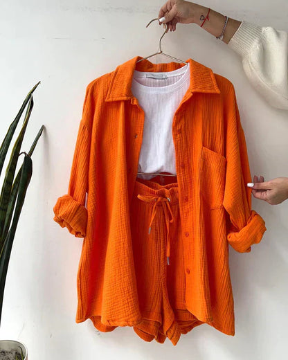Levoire | Ensemble 2 Pièces Avec Drapé Orange