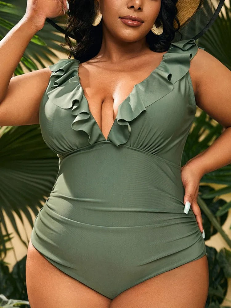 Levoire | Maillot Dos Nu Grande Taille Vert