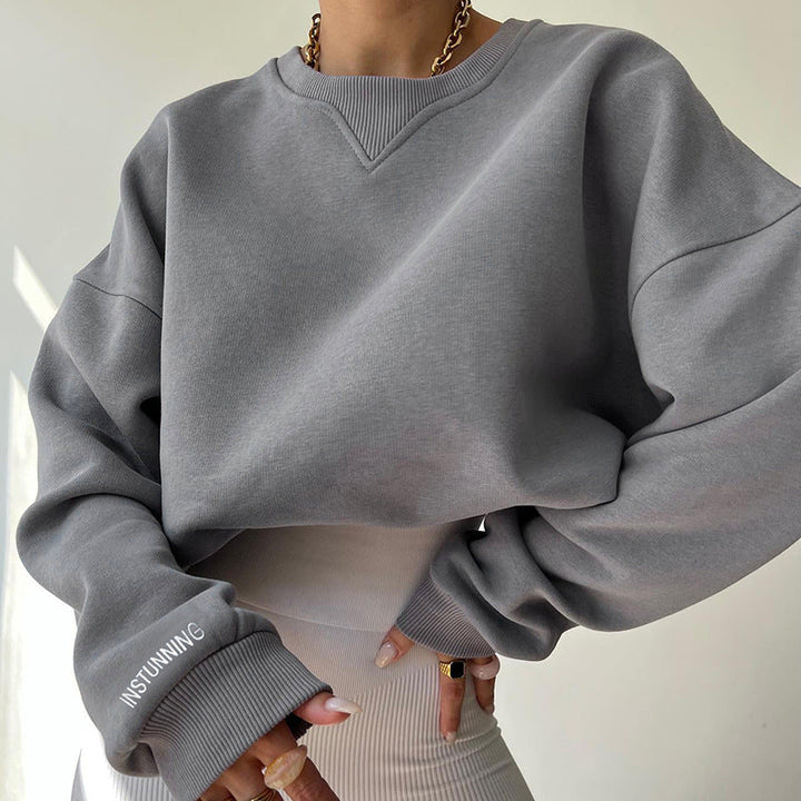 Levoire | Sweat-shirt long à col rond surdimensionné