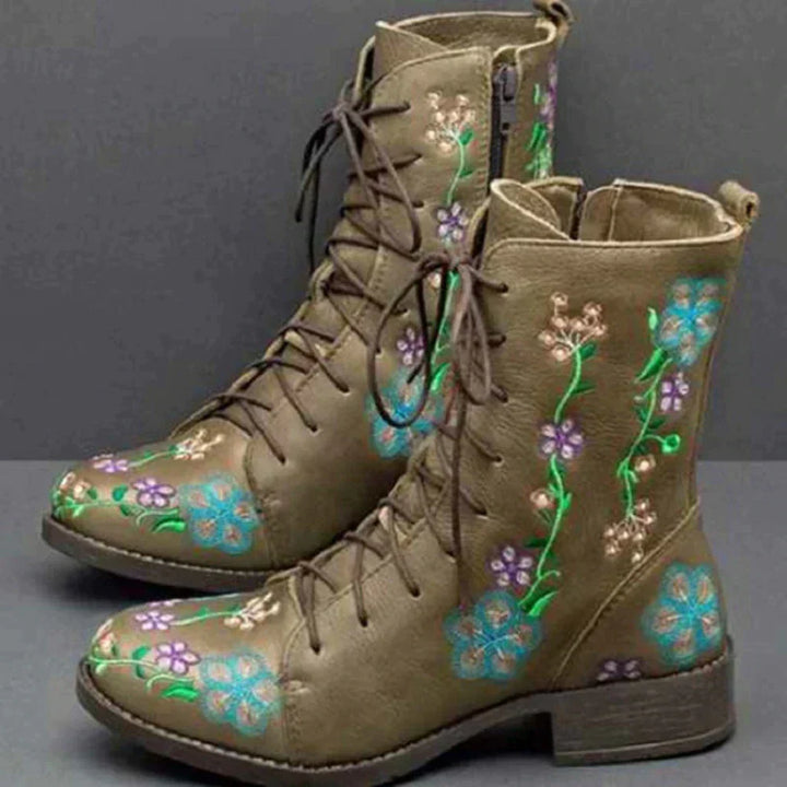Levoire | Chaussures Élégantes À Talons Avec Lacets Pour Un Confort Stylé Vert