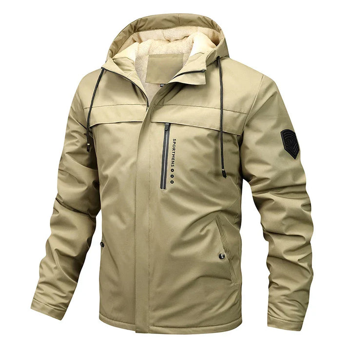 Levoire | Veste D'Hiver Pour Hommes Avec Capuche Et Polaire Khaki