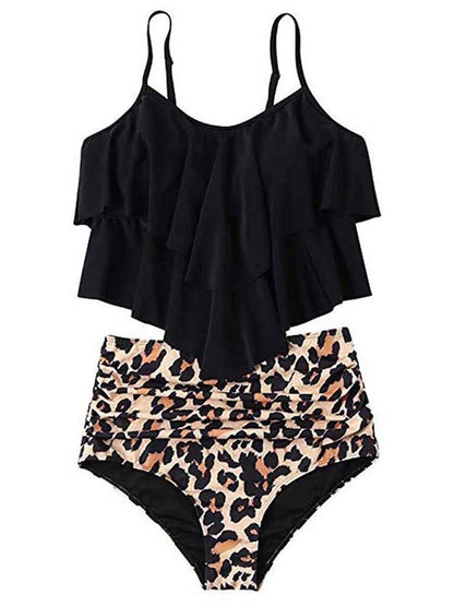 Levoire | Bikini à taille haute Léopard noir