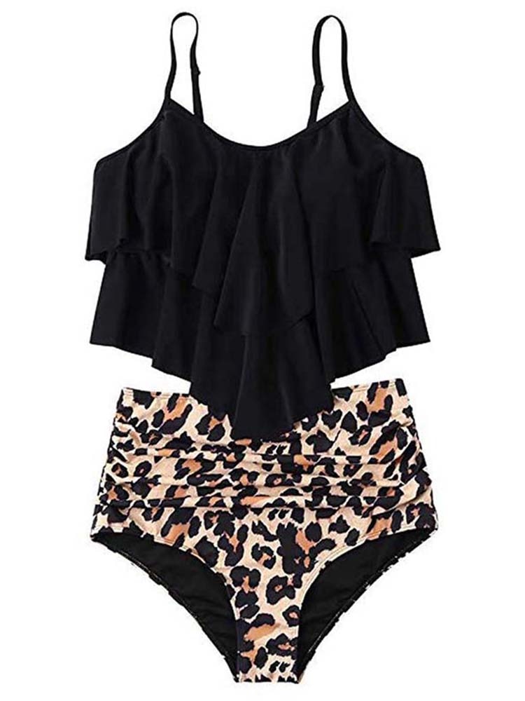 Levoire | Hetty Bikini Taille Haute - Un Bikini Unique Et Confortable. Léopard noir