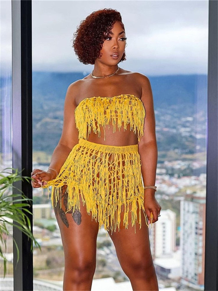 Levoire | Vêtements De Plage Crochet 2 Ensemble De Robe Deux Pièces