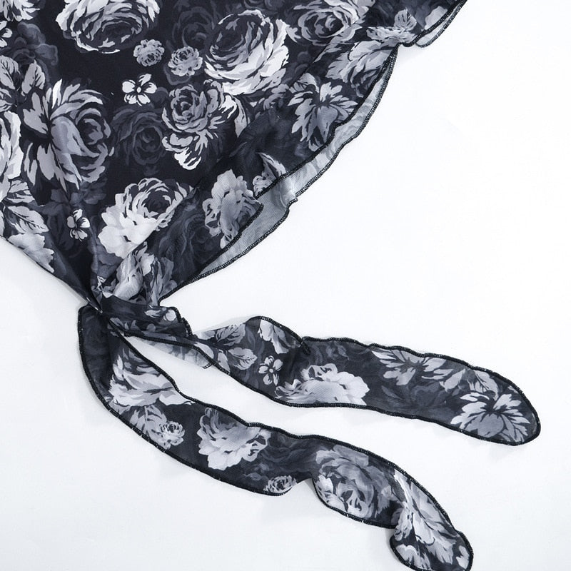 Levoire | Design De Fleurs Robe Mini Bodycon