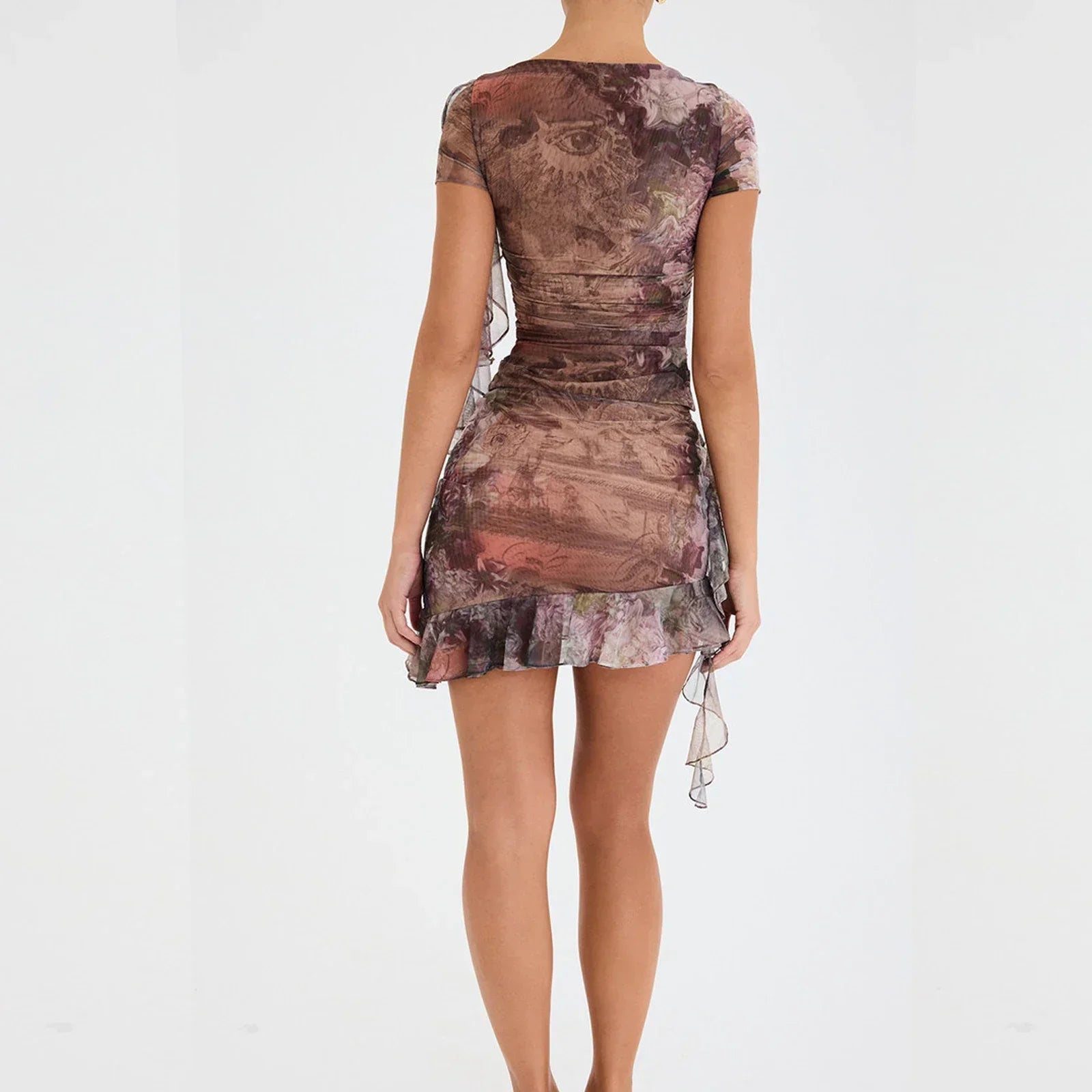 Levoire | Crop Top Volant Et Jupe Drapée Set