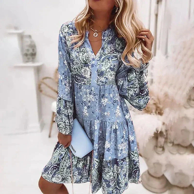 Levoire | Robe d'Été Bohème Bleu