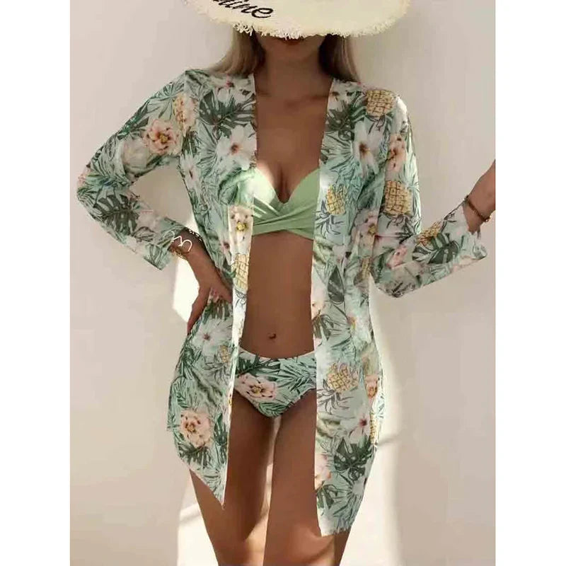 Levoire | Ensemble Bikini Fleuri Taille Basse