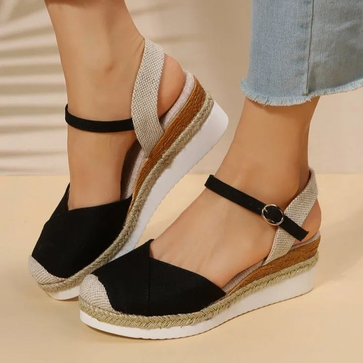 Levoire | Sandales Compensées Élégantes Et Confortables Pour Femmes Avec Boucle
