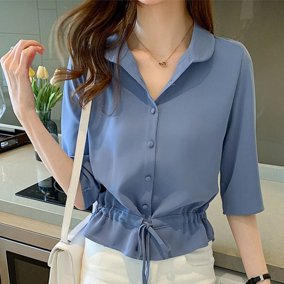 Levoire | Blouse Détaillée Pour Femmes Bleu