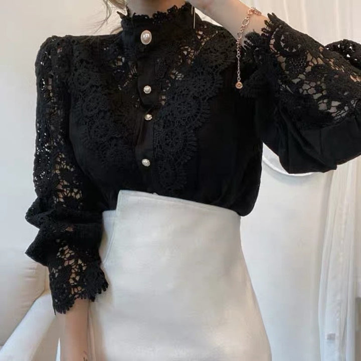 Levoire | Blouse En Dentelle Classique, Élégant Et Super Mignon ! Noir