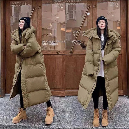 Levoire | Long Stylish Down Jacket T-With Hood
