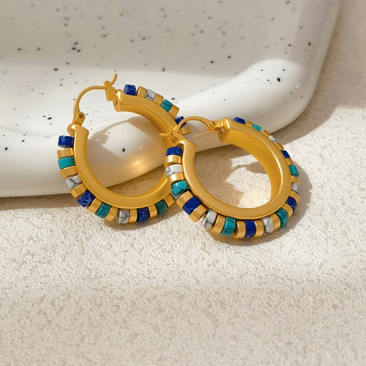 Levoire | Statement Boucles D'oreilles Femmes Bleu