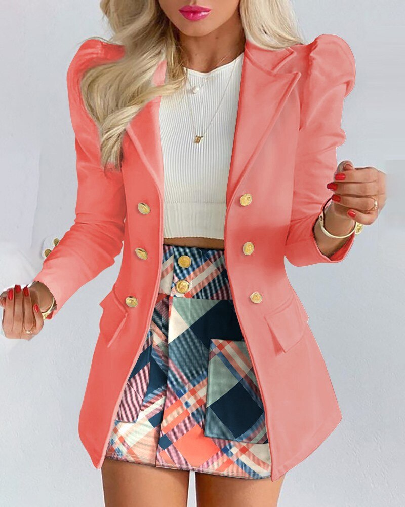 Levoire | Ensemble Blazer Et Jupe Pour Femmes Rosa