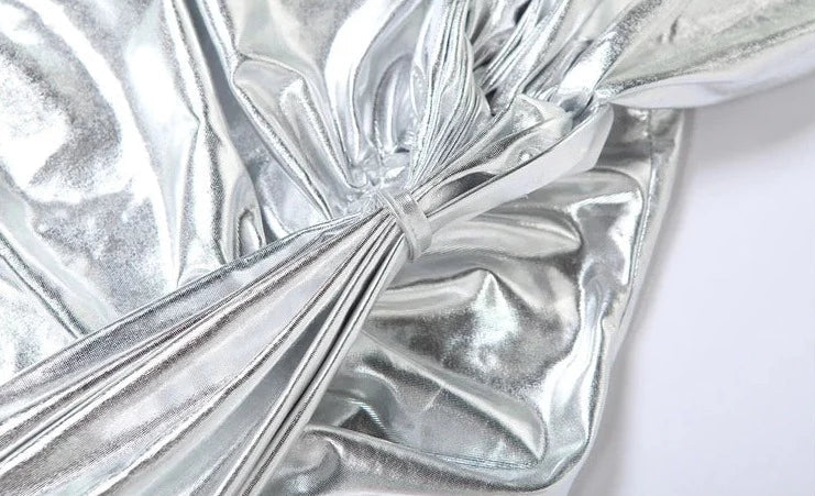 Levoire | Argent Robe Maxi Asymétrique À Une Épaule