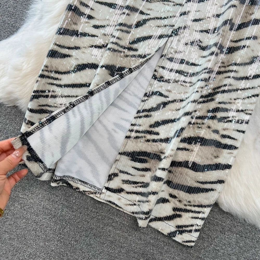 Levoire | Jupe En Simili Cuir Imprimé Léopard Pour Un Look Sauvage Et Moderne