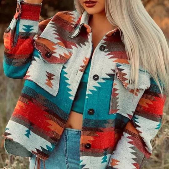 Levoire | Style Motif Veste À Manches Longues Avec Boutons