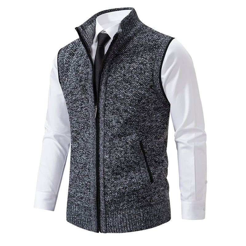 Levoire | Cardigan V-Cou Élégant Gris foncé
