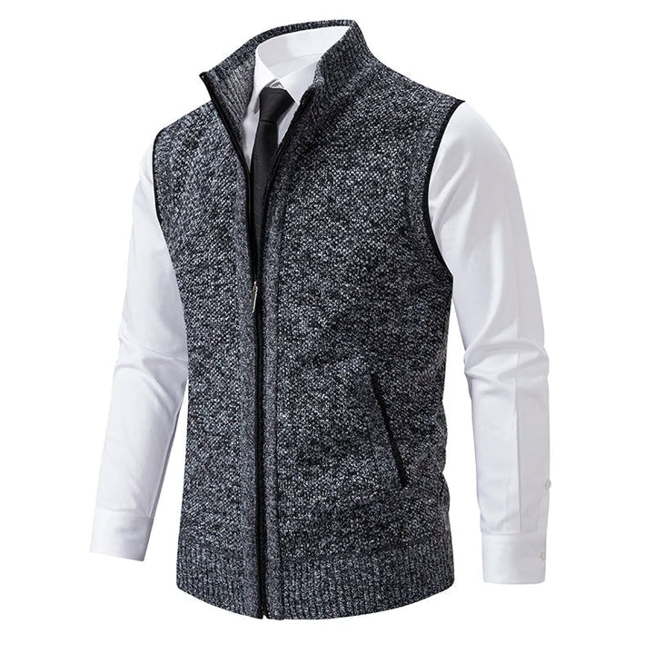 Levoire | Cardigan V-Cou Élégant Gris foncé