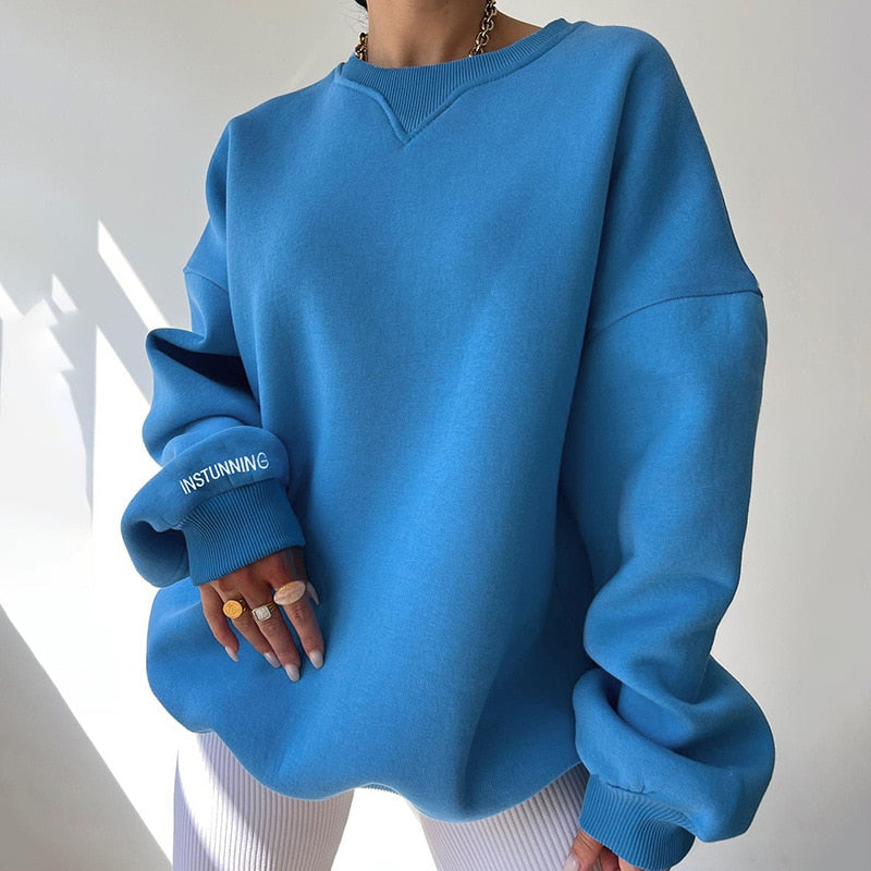 Levoire | Pull Col Rond Oversized À Manches Longues