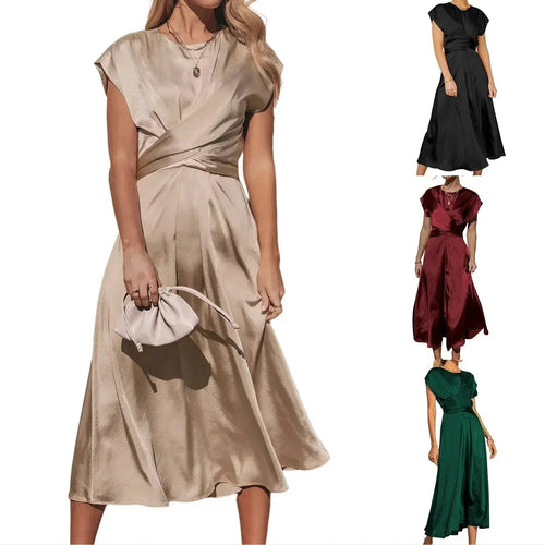 Levoire | Robe Midi Avec Des Détails De Broderie Au Point De Croix Pour Femmes