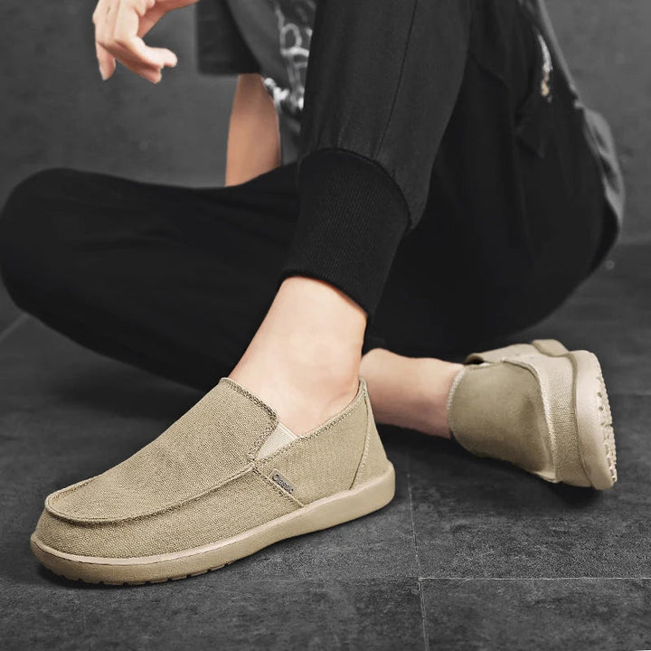 Levoire | Baskets Toile Élégantes Homme Khaki