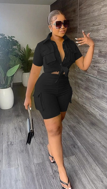 Levoire | Cargo Stilted Courte Manche Crop & Shorts