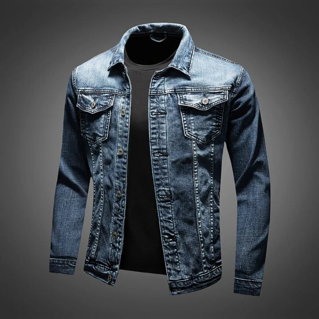 Levoire | Bouton Confortable Pour Hommes À Manches Longues Bleu