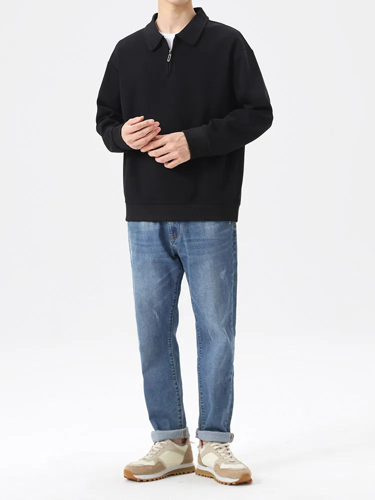 Levoire | Pull Polo Pour Hommes Élégant Avec Fermeture Éclair Pour Un Usage Quotidien