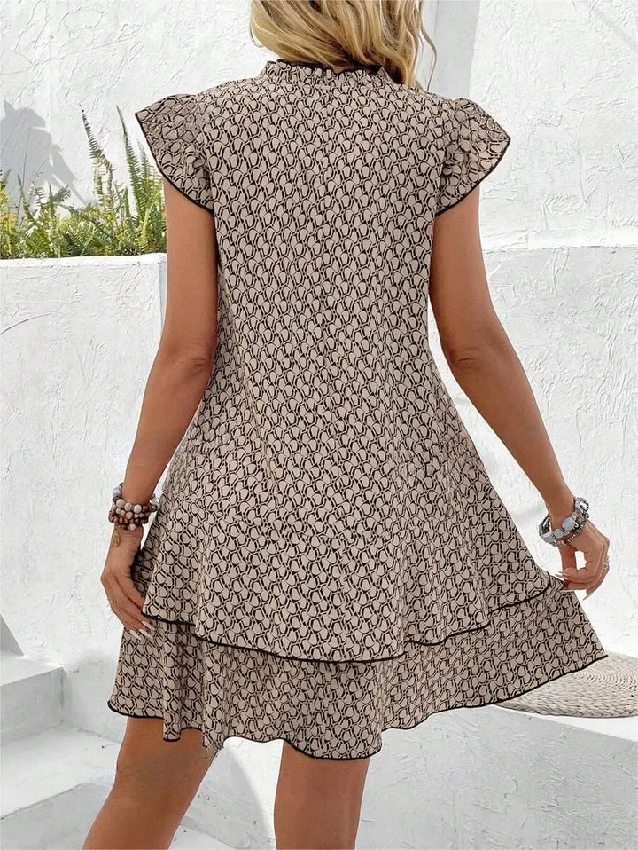 Levoire | Robe Femme Avec Un Ourlet Froncé Double Et Une Coque À Lien