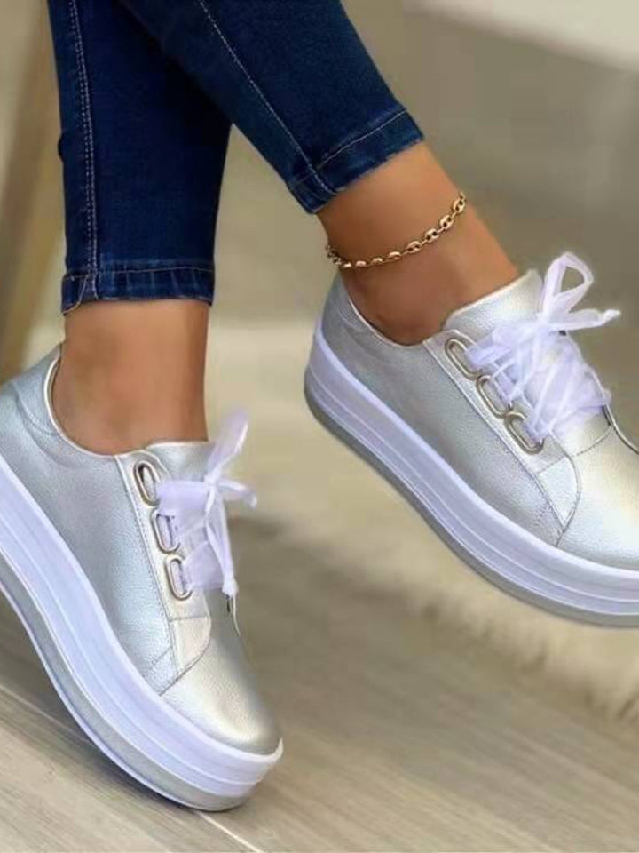 Levoire | Baskets Confortables Tendance À Semelle Épaisse Pour Femmes Blanc