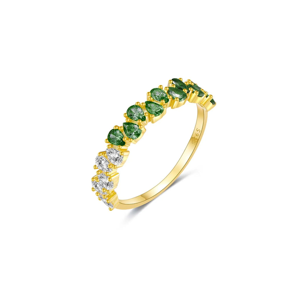 Levoire | Argent Sterling Coloré Vert Cz Zircon Brillant Bague Or Vert