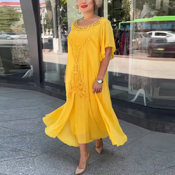 Levoire | Robe Brodée Chic En Tissu Léger