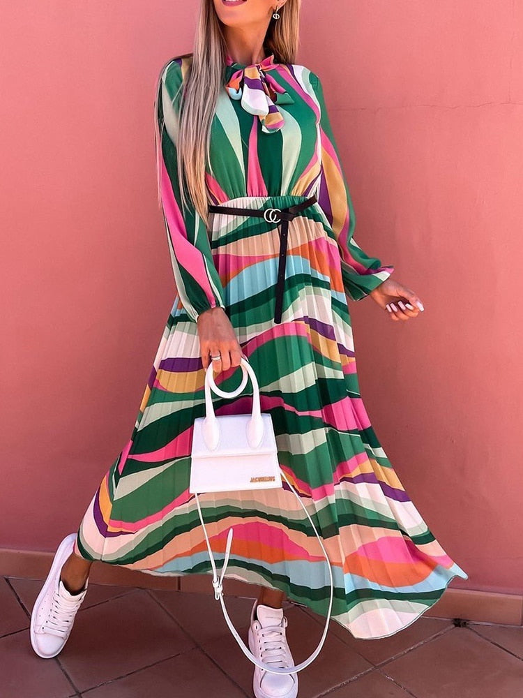 Levoire | Féminines Robe Avec Décolleté Vert