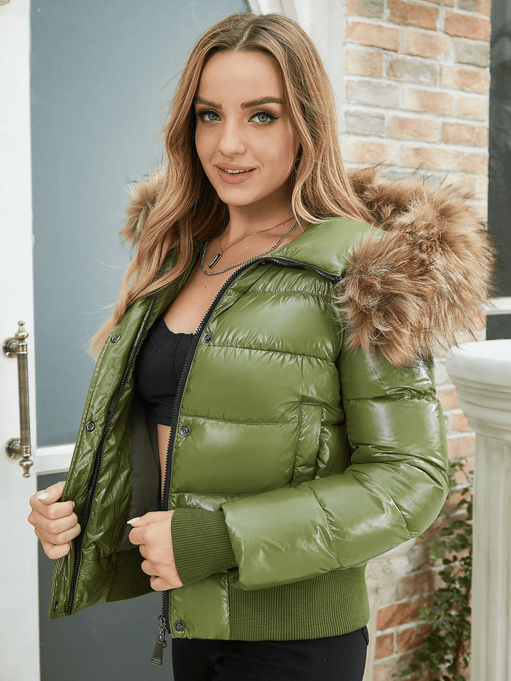 Levoire | Veste À Capuche En Fausse Fourrure À Manches Longues Avec Fermeture Éclair