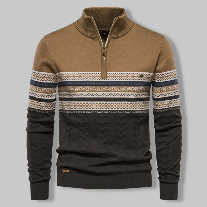 Levoire | Alpina Zippé Tricot Khaki