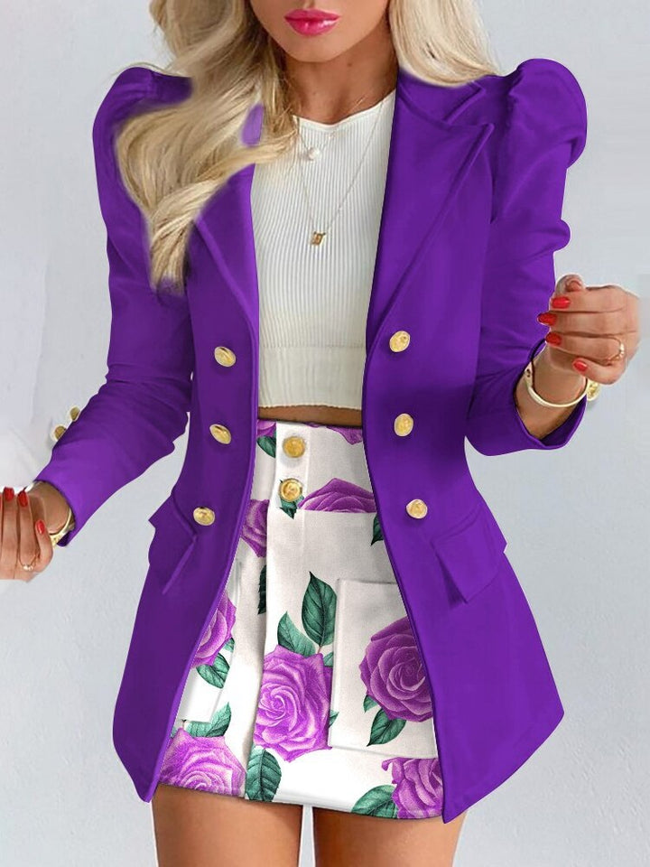 Levoire | Ensemble Blazer Et Jupe Pour Femmes Lilas
