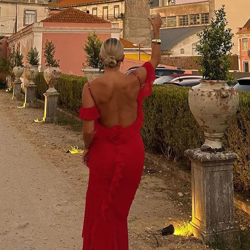 Levoire | Robe Maxi Décolleté Sans Épaule