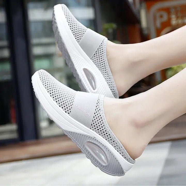 Levoire | Baskets Slip On Pour Femmes Avec Semelle Intérieure Douce Gris