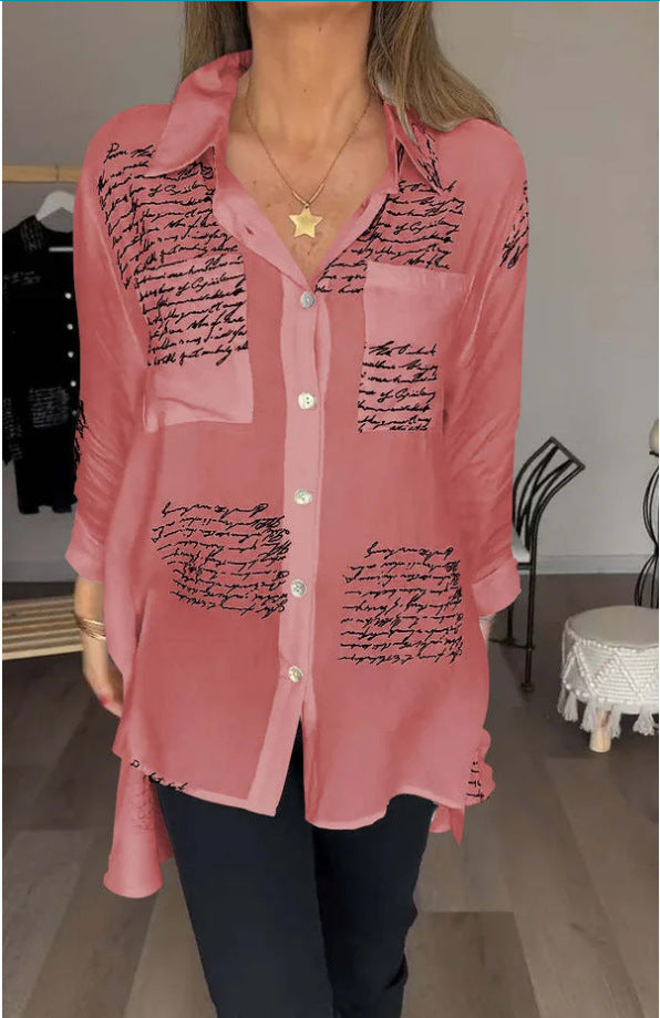 Levoire | Chemise Tendance Avec Détail Fente Rosa