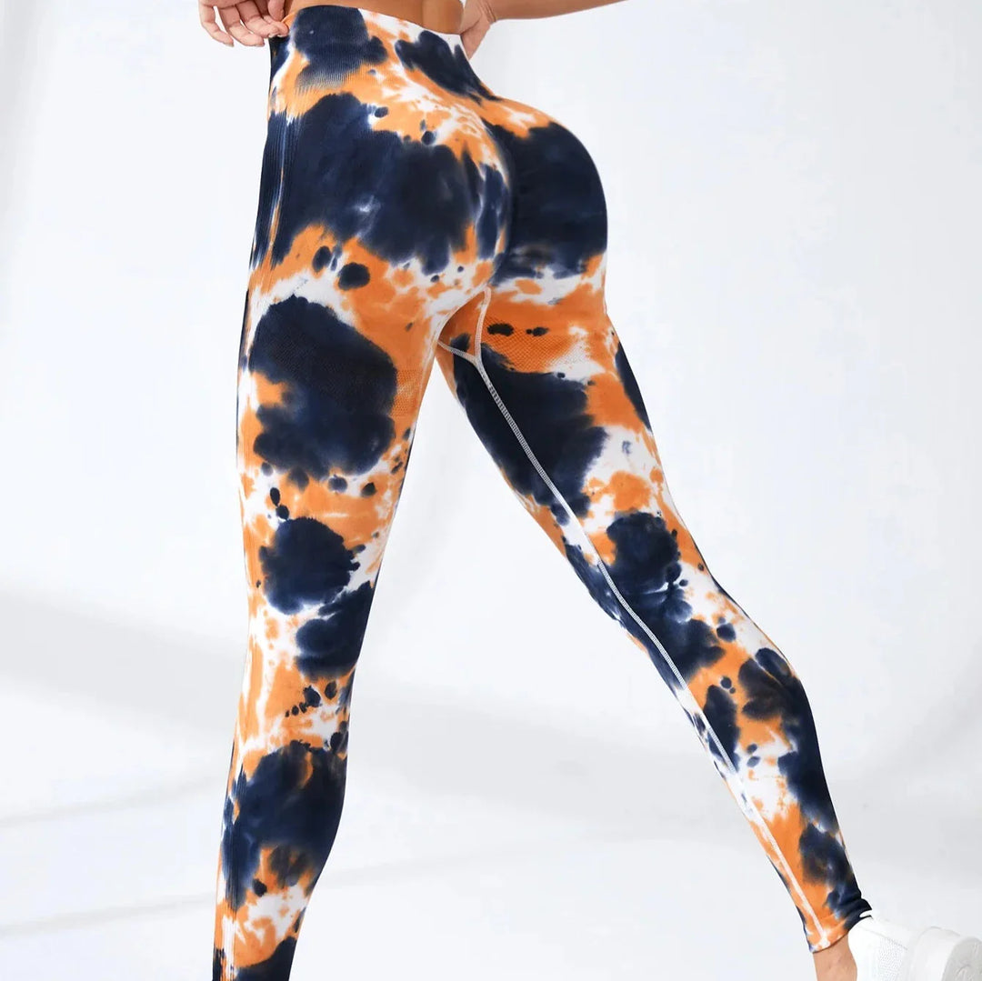 Levoire | Leggings Avec Tie-Dye Unique Et Soutien Push-Up Noir