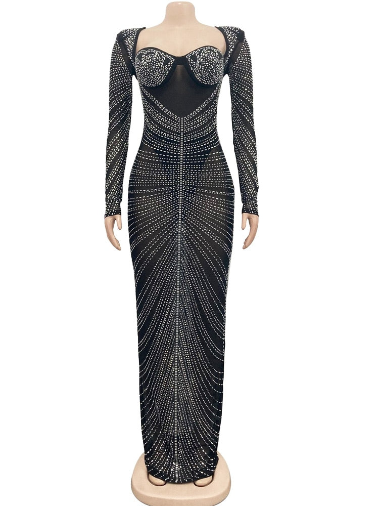 Levoire | Magnifique Robe Maxi À Paillettes Dos Nu