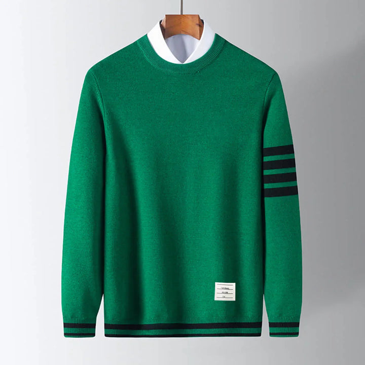 Levoire | Style Décontracté Élégant Pull À Col Rond Pour Hommes Vert