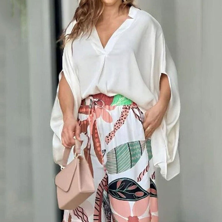Levoire | Ensemble Chic Chemise Blanche et Pantalon Fluide