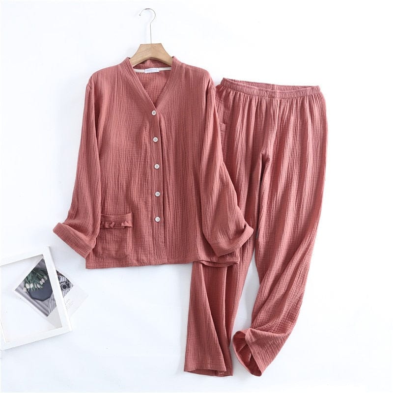 Levoire | Pyjama D'Été De Ursa Minor En Crêpe De Coton Rot