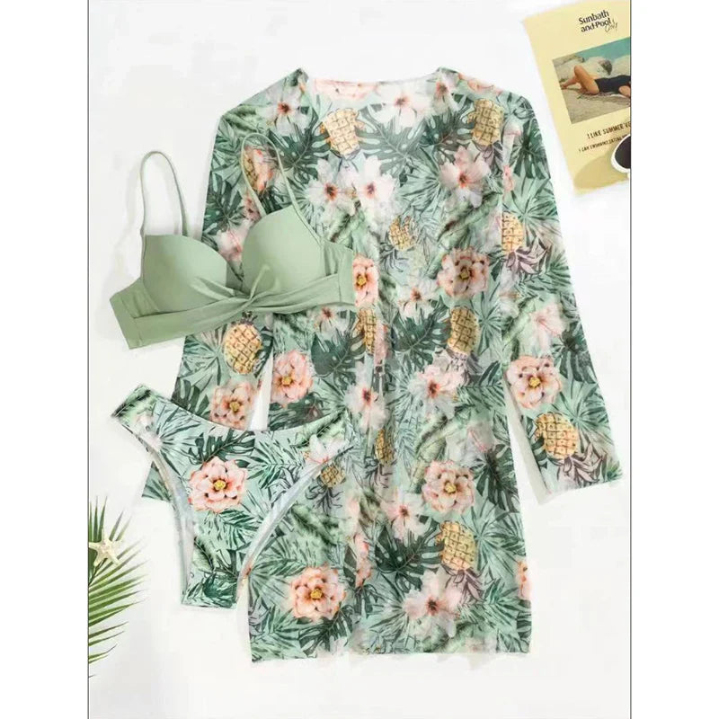 Levoire | Ensemble Bikini Fleuri Taille Basse