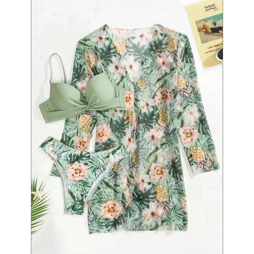 Levoire | Ensemble Bikini Fleuri Taille Basse