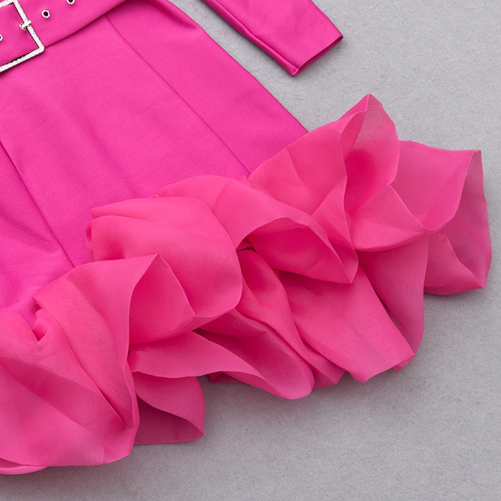 Levoire | Robe Bodycon Mini À Manches Longues Et Col V Froncé